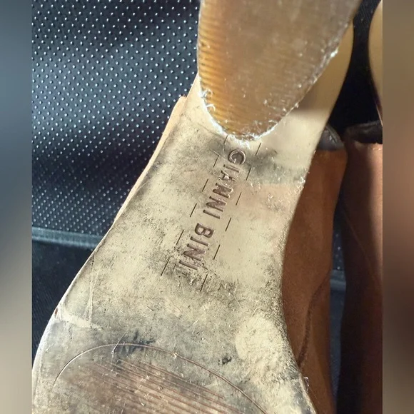 Gianni Bini Tylar Shoes, Women’s size 8 Tan Suede Booties, Side Zip, Block Heel - Picture 8 of 11